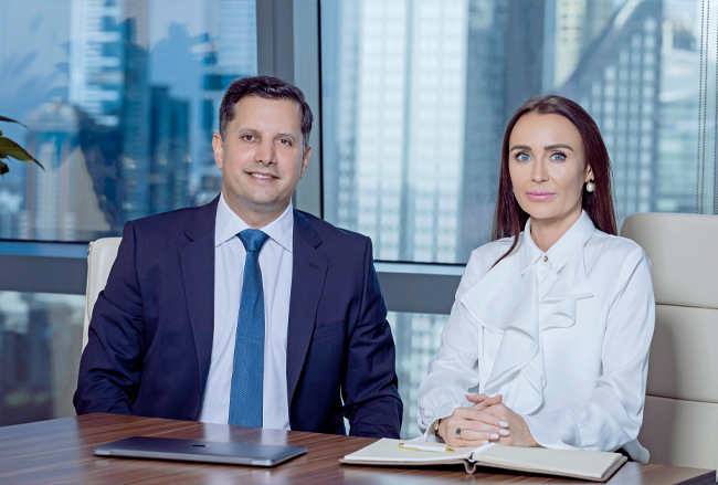 Anna Sturm Dubai with Dr. René Lohrbach at German Partners Real Estate Dubai